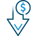 Decrease cost icon